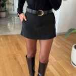 Mini skort Black with Belt