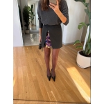 Sequin Detailed Mini Skirt - Anthracite - Image 2
