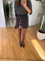 Sequin Detailed Mini Skirt - Anthracite - Image 2