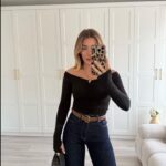 Black shoulders open gathered