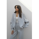 Light Grey Brendon Zippered Jacket Tracksuit Set - Image 3
