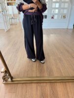 Parachute Fabric Detailed Waisted — Black - Image 3