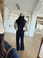 Parachute Fabric Detailed Waisted — Navy Blue - Image 2