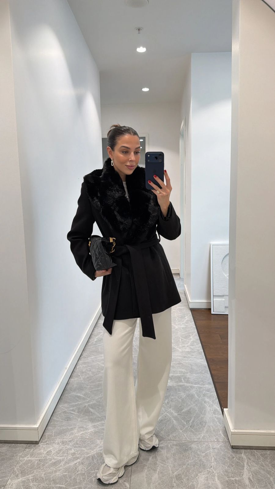 WhatsApp Image 2025-11-20 at 3.46.43 PM Fur Collar Stamped Coat - Image 1