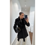 Fur Collar Stamped Coat - Image 3