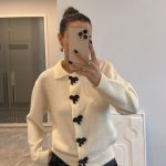 Ecru Ruby Bow Cardigan