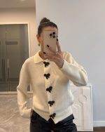 Ecru Ruby Bow Cardigan