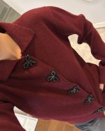 Red Ruby Bow Cardigan - Image 2