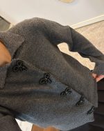 Grey Ruby Bow Cardigan - Image 2