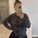 Grey Ruby Bow Cardigan