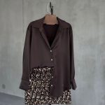 Luna satin shirt brown