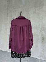 Luna satin shirt burgundy - Image 2