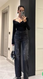 Black Vintage Premium Stone Jean - Image 3