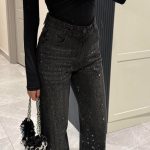 Black Vintage Premium Stone Jean