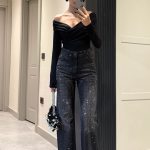 Last Double Breasted Drape Collar Blouse