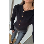 Spanish Sleeve Knitwear Cardigan - Black - Image 2