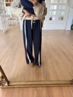 Parachute Fabric Detailed Waisted — Navy Blue - Image 4