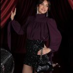 Black Hazze sequin mini skirt