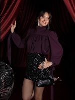 Black Hazze sequin mini skirt