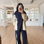 Parachute Fabric Detailed Waisted — Navy Blue