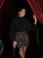 BRONZE HAZZE SEQUIN MINI SKIRT