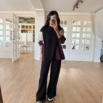 Parachute Fabric Detailed Waisted — Black