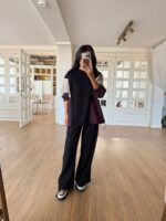 Parachute Fabric Detailed Waisted — Black