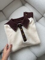 Light Beige -brown neck jeans - Image 2