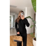 Eyelet Detail Knitwear Set - Black - Image 4