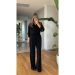 Stone Detailed Shirt Pants Set - Black - Image 4