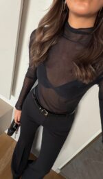 Scattered crystal detailing Black top