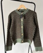 Olive Heritage Buttoned Cardigan - Image 4