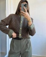 Olive Heritage Buttoned Cardigan