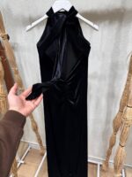 Open back long velvet dress - Image 2