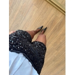 Midnight Sequin Blazer Set— Black - Image 2