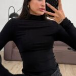 Half fisherman long sleeve black