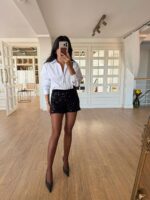 Midnight Sequin Blazer Set— Black - Image 4