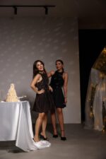 Preorder Top Sequin Bottom Poplin Dress -Black - Image 2