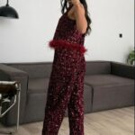 The Zr sequin set - Burgundy