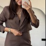 Diamond Glow Short Set—Brown