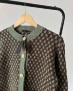 Olive Heritage Buttoned Cardigan - Image 3