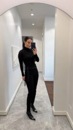 WAIST STONE PROCESSING DETAILED TIGHTS - Image 3