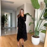 Soft floral set black