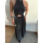 Halter Collar Stone Printed Dress - Image 3