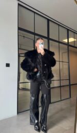 Noir Luxe Faux Fur Jacket