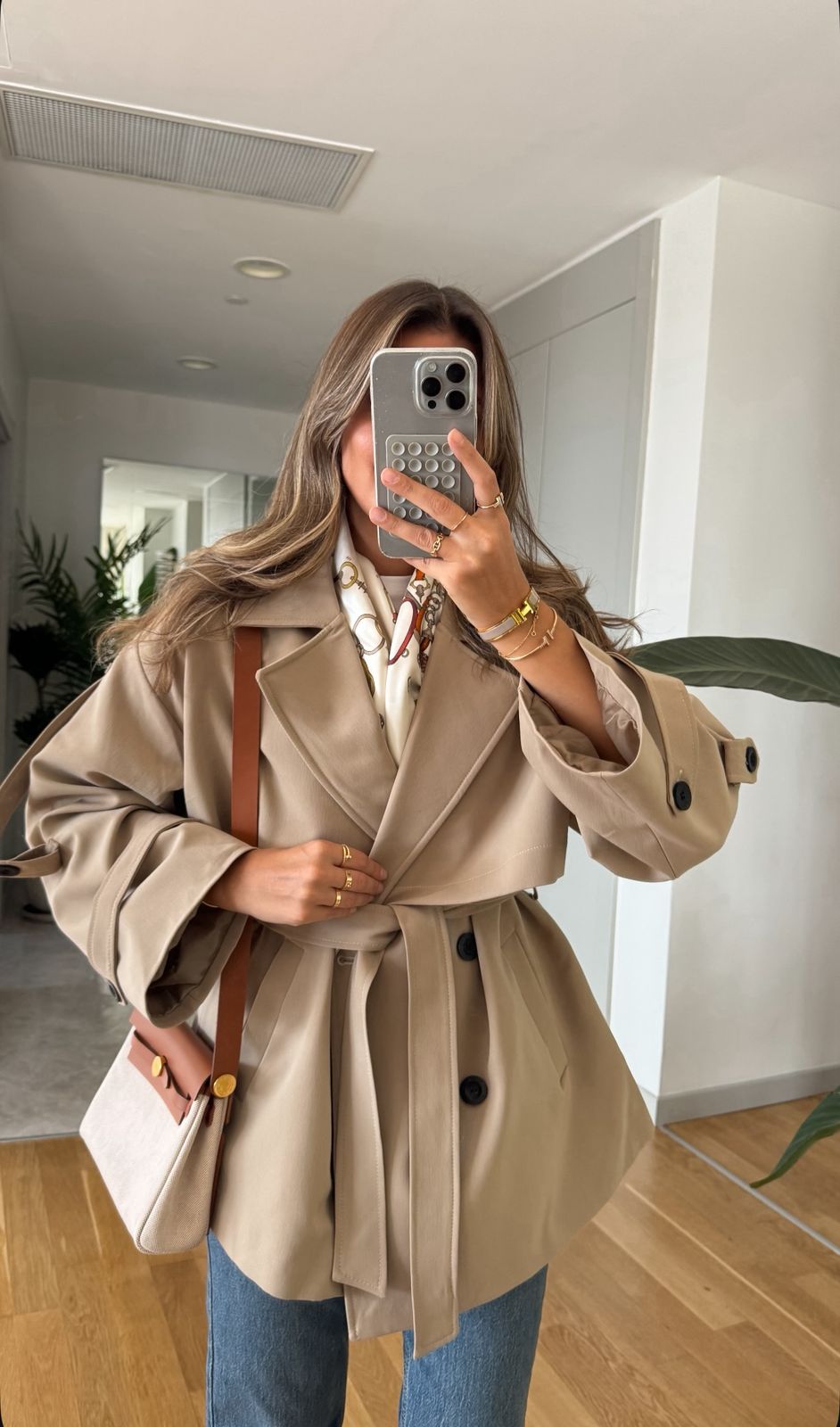 177d07df-cba0-4854-bfd4-cf820d15057e Fp Short Trench Coat –Beige - Image 1