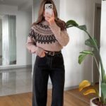 Classic Nordic Knit – Black & Beige