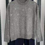 Silver Bloom Knit Sweater
