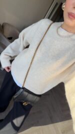 Cream Crewneck Wool Sweater - Image 2