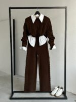 Knit set brown